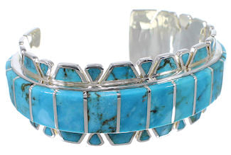 Southwest Jewelry Sterling Silver Turquoise Bracelet TX40654